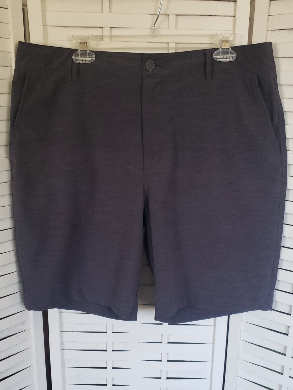 Faherty Men's Casual Dark Gray Stretch Shorts Size 36